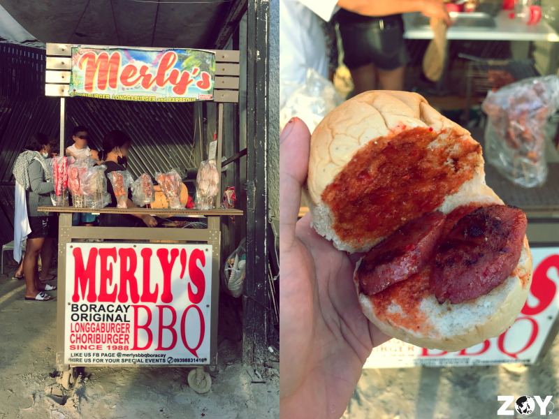 Ăn Chori Hamburger tại Merly - nơi bán món ăn ngon rẻ ở Boracay